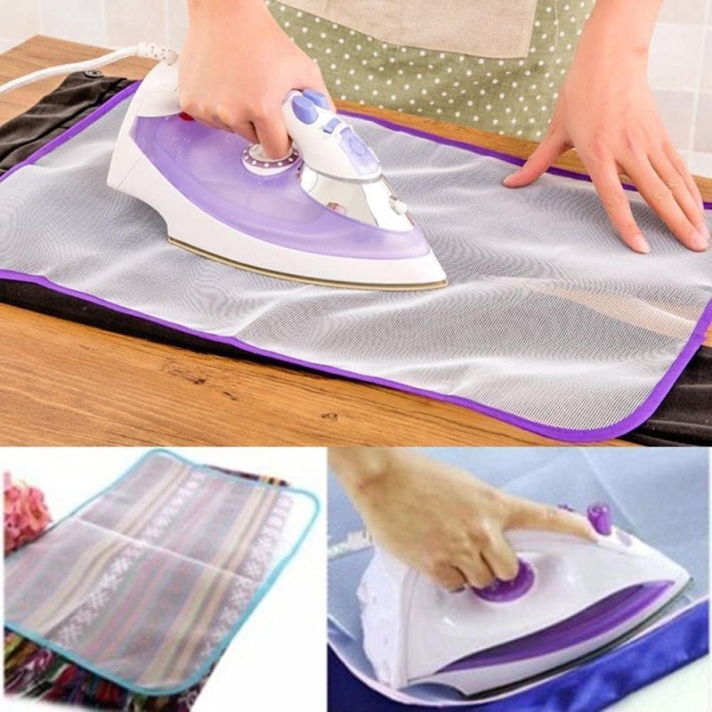 White Protective Ironing Scorch-Saving Mesh Pressing Pad Mesh Cloth, No