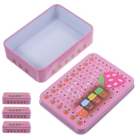 SEWACC 4Pcs Playing Card Box Tinplate Game Cards Holder Poker Cards Organizer Sturdy Metal Case