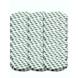Set of 25 Replacement Twist-Off Lids for Jars To 82 Green Checked Jars Suitable for 230, 350, 435, 540, 565 ml Preserving Jars