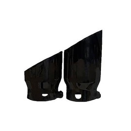 Black Horse Exhaust Muffler Tip, 4" inlet, 5" outlet and 9.5" Length Black Compatible with 2008-2023 Ford F-250/Ford F-350/Ford F-450 Super Duty-MT-FOSDB