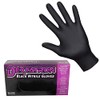 DEXTATRON Non-Sterile Powder Free Black Nitrile Disposable Gloves, XL (10