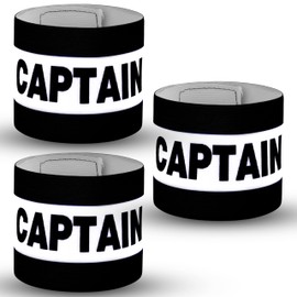 Mastery Captains Armband for Football Black 3 Pcs – Elastic Sports Arm Band for Youths, Comfortable & Adjustable Captain Bands for Soccer & Team Sports (Cap. Armband 2)