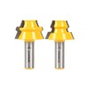 YONICO Lock Miter 22.5 Degree 2 Bit Router Bit Set