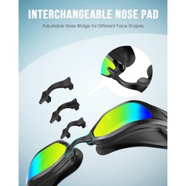 Vegemono Swimming Goggles, Comfort & Eye Protection Swim Goggles for Adults, Anti Fog & Uv Hd Goggles for Men Women Youth