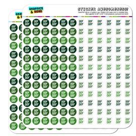 Pay Day Dots Planner Calendar Scrapbooking Crafting Stickers - Green - Clear