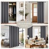 KGORGE Blackout Curtain Grey with Eyelets Door Curtain 200 cm