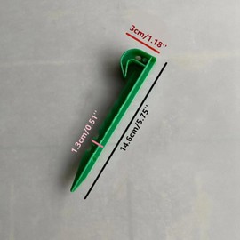 Eleutheromania Pack of 20 Plastic Tent Pegs (Green)