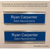 Aluminum Nameplate Holder, New, Modern Design, 8" x 2" (Silver,