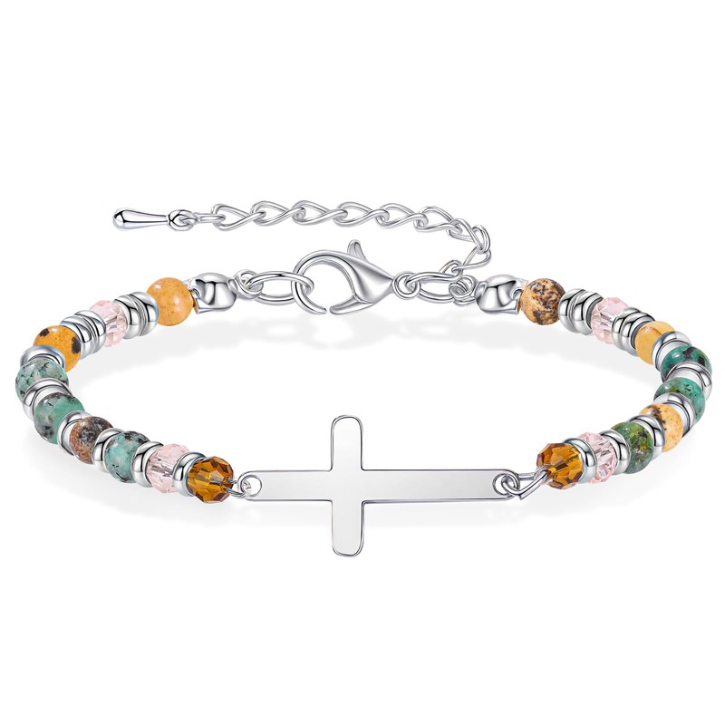 MFTRADING Sister Gifts for Sisters, Christian Cross Bracelet Jewelry Birthday
