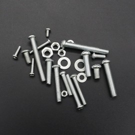 31.7 oz (900 g) Bolt Set, Machine Screws, Stainless Steel Bolt Set, M3, M4, M5, M6, Cap Head Screws, Nuts Set, Repair Tool, Cross Hole Bolt, Flat Head Bolt, Nut Kit, Storage Case Included