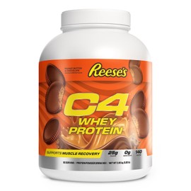 Cellucor C4 Whey Protein Powder, Reese’S Peanut Butter & Chocolate - 25g Protein, 0g Added Sugar, 140 Calories Per Serving, Supports Muscle Recovery, 66 Servings, Premium Whey for Post-Workout