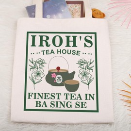 Uncle Iroh Tea Tote Bag Jasmine Dragon Atla Cartoon Movie Fan Gift Air Bender Themed Shopping Bag (IROH'S TEA HOUSE ca)