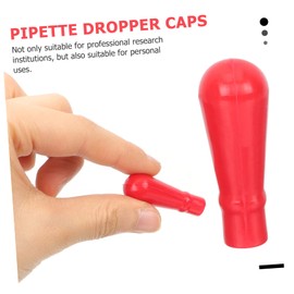 GLEAVI 50pcs Glass Pipette Dropper Caps Bulb Replacement for Laboratory Use Essential Oil Transfer Comfortable Grip for Teaching and Personal Applications