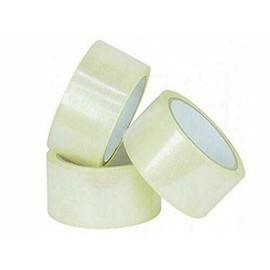 TRENDWEARZ 6 Rolls of Clear Transparent Tapes 66MX48MM for PARCELS and Boxes. Heavy Duty Strong Long Secure Sticky Seal (CLEAR, 6 ROLLS)