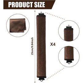 Zhangjunfle Overnight Blowout Headband Rods, 3Pcs Overnight Heatless Curls Blowout Rods, Heatless Curling Rods Velvet Blowout Rods Flexi Rods with Turban