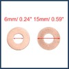 INFINAUTO 40pcs 6mm Inner Dia Copper Washers Flat Sealing Gaskets