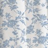 Extra Long Shower Curtain Blue Floral Cotton Cottagecore Shower Curtain
