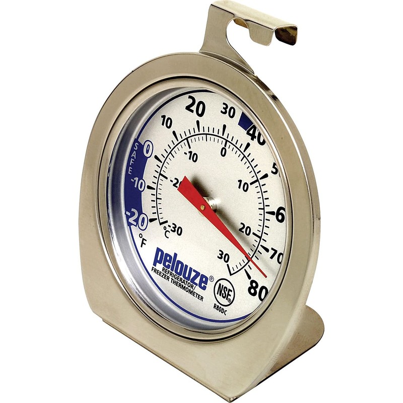Rubbermaid Thermometer, Classic Large Mechanical Dial, Chrome, Extreme Temperature Range