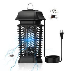 Zapper eléctrico para insectos – Luz eléctrica azul violeta para atraer insectos – Moderno y elegante asesino de mosquitos – Zapper de insectos para el hogar y la cocina y al aire última intervensión (negro)