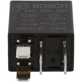 Bosch 0986AH0300 Mini Relay 12V 20A, IP5K4, Operating Temperature from -40 Degree to 85 Degree C, 4 Pin Relay