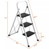 Segawe 3 Step Ladder Lightweight Folding Step Stool with Wide