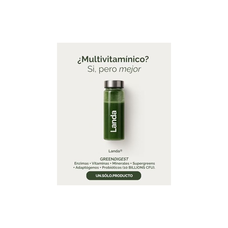 LANDA GreenDigest Mix Verde en Polvo con Probióticos 10 Billion