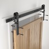 3.5FT/42 Bi-Folding Sliding Barn Door Hardware Kit,Heavy Duty Roller Track