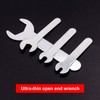 YnGia 12PCS Single Open Ended Wrench Set Silver Flat Spanner