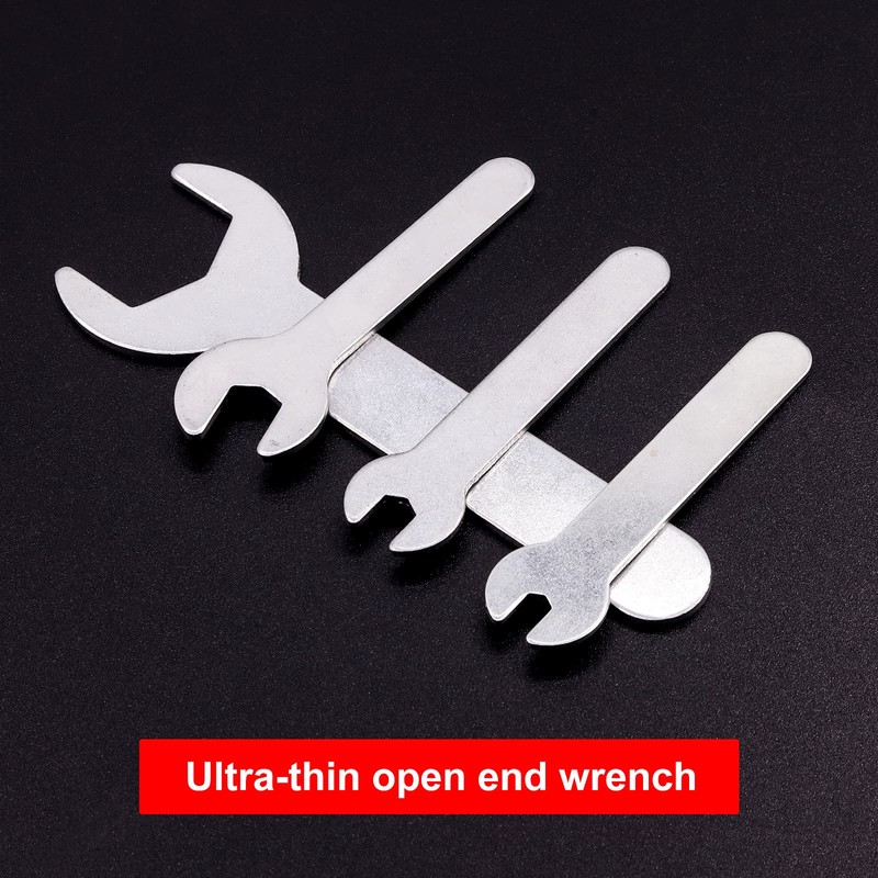 YnGia 12PCS Single Open Ended Wrench Set Silver Flat Spanner