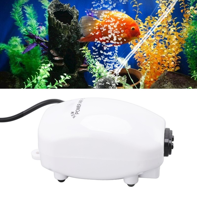 Fish Tank Oxygen Pump Ultra Quiet Powerful Dual Outlet Aquarium