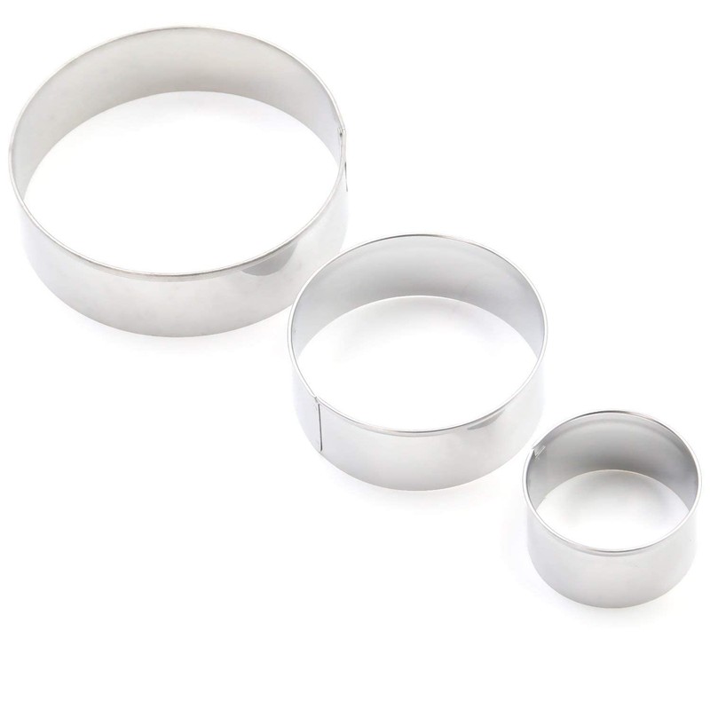 GOOD STUFF Set of 3 Steel Round Cookie Cutters in