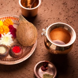 LUXCKY Indian Pure Copper Kalash, Lota for Puja Decoration Pure Copper, Copper Vessel Lota Kalash for Pooja at Home, Wedding Purpose, use in Office, Temple and All Festival