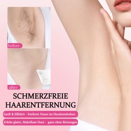 Hair Removal Cream - 2 Pieces Facial Hair Removal Cream without Pain for Sensitive Skin, Gentle Formula Intimate Hair Removal Cream for Bikini Pubic Area Face and Body (2x, Rose)