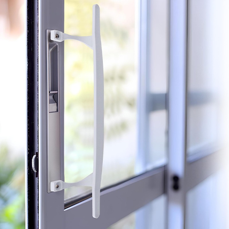 BRIXWELL Die-Cast Handle for Patio Doors in White Finish, 6-5/8"