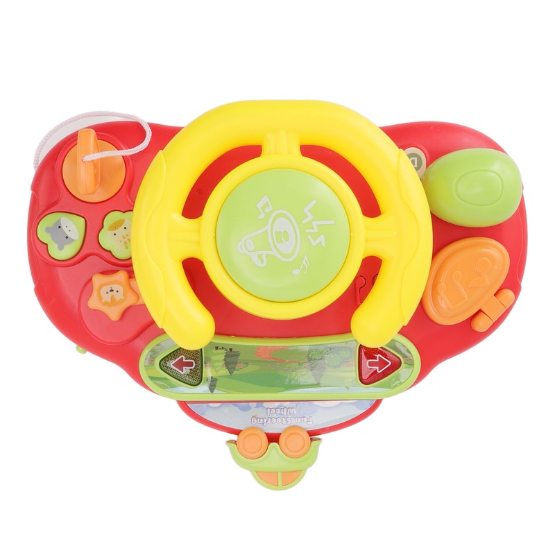 Simulation Steering Wheel Toy Free Rotation Music Sound Educational Driving
