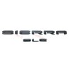GMC 4pcs Matte Black SIERRA SLE Letters Nameplate Emblem for