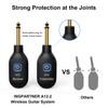 Wireless Guitar Transmitter Receiver 2.4GHz with 2 Modes, Upgrade Thumb-Size,