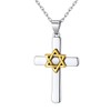 Nofade Unisex 925 Sterling Silver & Brass Pendant Necklace, 46
