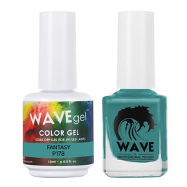 WAVEGEL Soak-Off Gel & Nail Lacquer Matching Duo Set - Simplicity Collection - #P178 Fantasy I 0.5 Oz