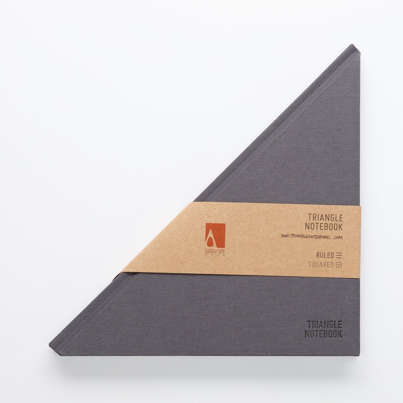 Triangle Notebook - Unique Design - Fabric Hardcover Triangle Notebook
