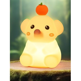 Amaredom Elephant Night Light, Cute Elephant Lamp, Silicone Dimmable Nursery Nightlight, Rechargeable LED Bedside Lamp with 20 Minutes Timer & Tap Control for Bedrooms, Living Room - Pink