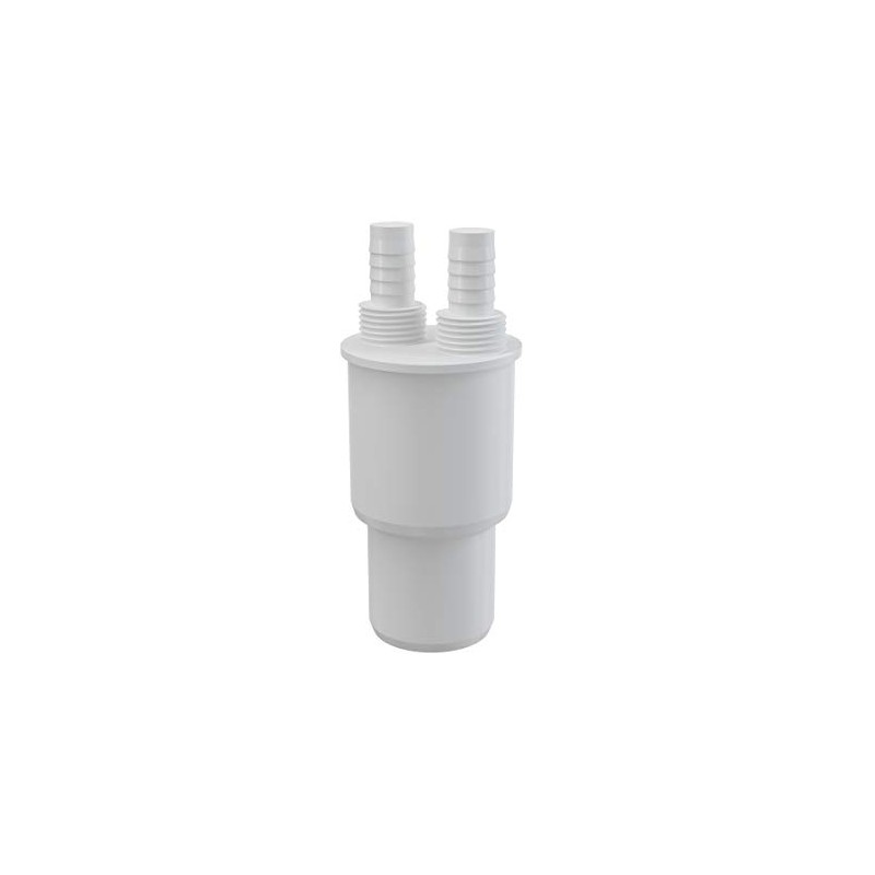 White Plastic Reduction Connection Reducer to Waste 40/50xG1/2" Hose Connector