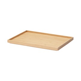 Muji 12047278 Overlapping Bamboo Wood Rectangular Box, Storage Supplies, Lid, Width 14.6 x Depth 10.2 x Height 1.0 inches (37 x 26 x 2.5 cm)