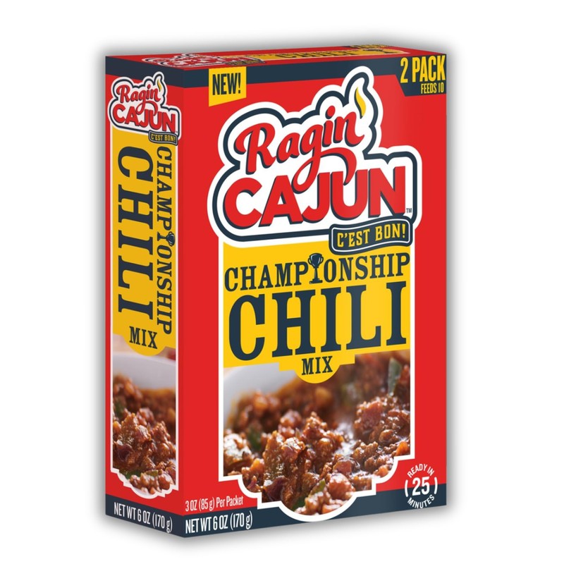 Ragin' Cajun Championship Chili Mix - Pack of 2, Gluten-Free,