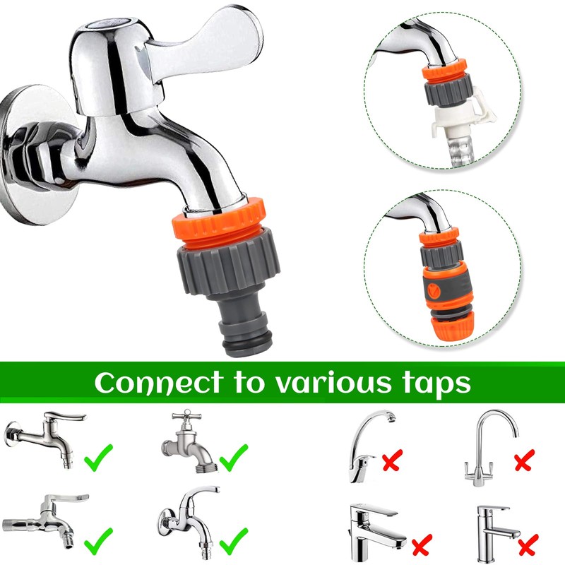 Hose Coupling Set of 3 13 mm Hose Connector with