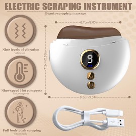 Gua Sha Face Massager, Face Beauty Device, Gua Sha Electric Face Tools, Face Shaping Tool Against Wrinkles with Heat and Vibration, for Anti-Ageing, Facelift, and Swelling Reduction