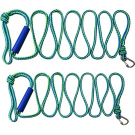 PWC Dock Line Rope 2PCS Mooring Anchor Boat Dock Line AMarine Rope Tow Ropes with Clip and Loop for Jet Ski Watercraft Boat Kayaking(2.1M-10mm-2pcs)