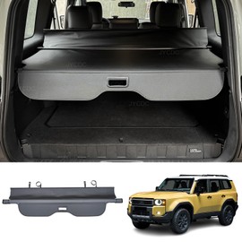 JYCDC for 2024 Land Cruiser 250 1958 Prado Lc250 Trunk Security Cover Retractable Rear Cargo Cover Shade Carbon Fiber (Double Curtain)