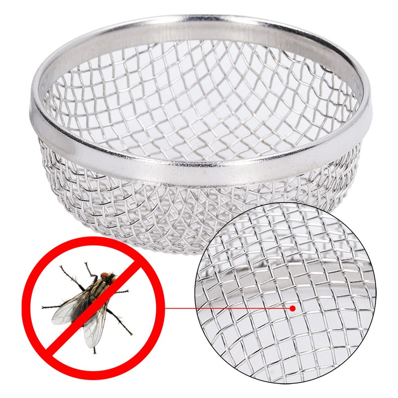 2Pcs RV Water Heater Vent Cover Stainless Steel 2.8in Flying