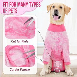 SlowTon Recovery Suit for Dogs - Female Male Dog Onesie for Spay Neuter, Anti Licking Dog Body Suit Dog E-Collar & Cone Alternative After Surgery, Anti Shedding Suit for Small Medium Large Dogs
